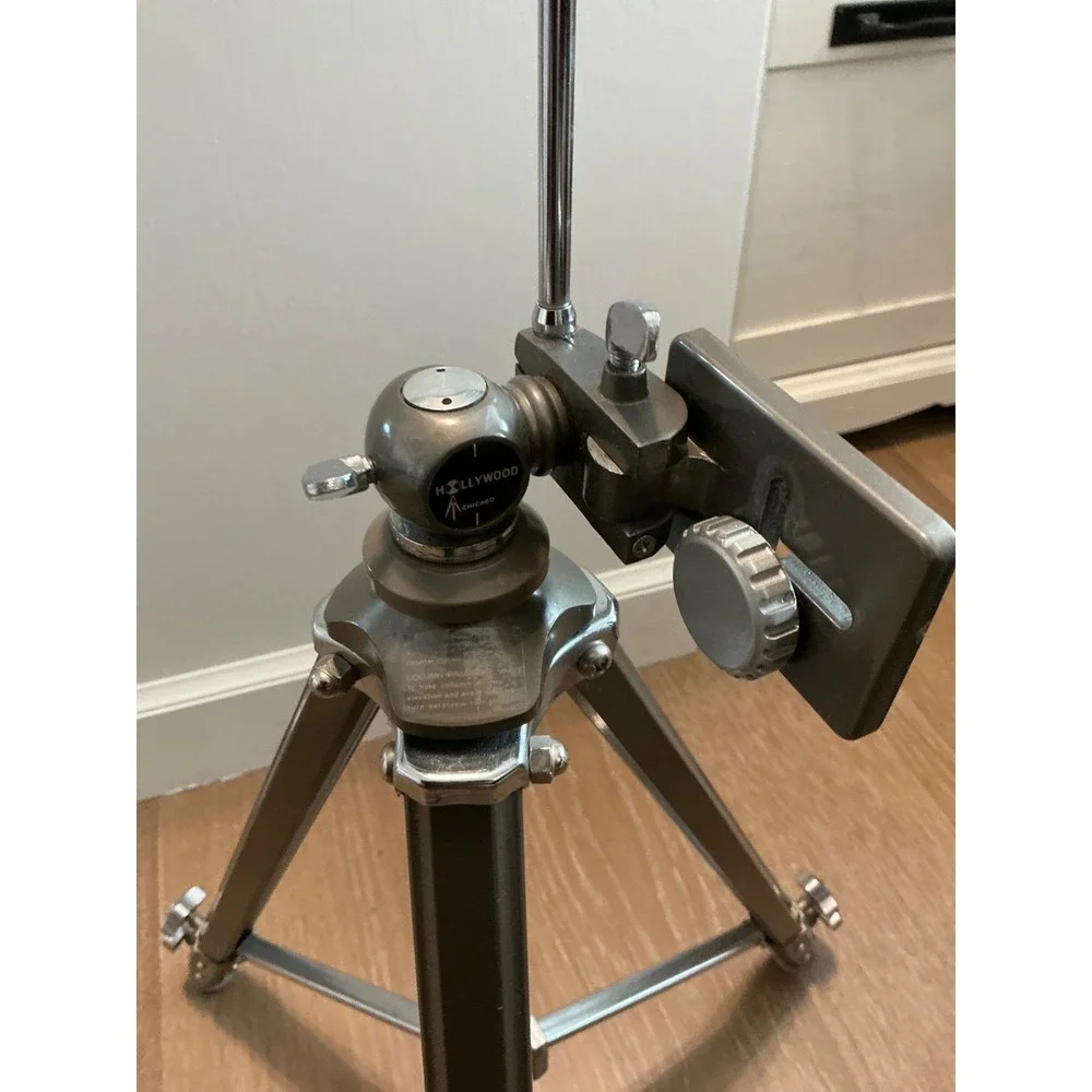 Vintage Hollywood Tripod Fully Extended Legs Cavalier Pan Tilt Friction Head